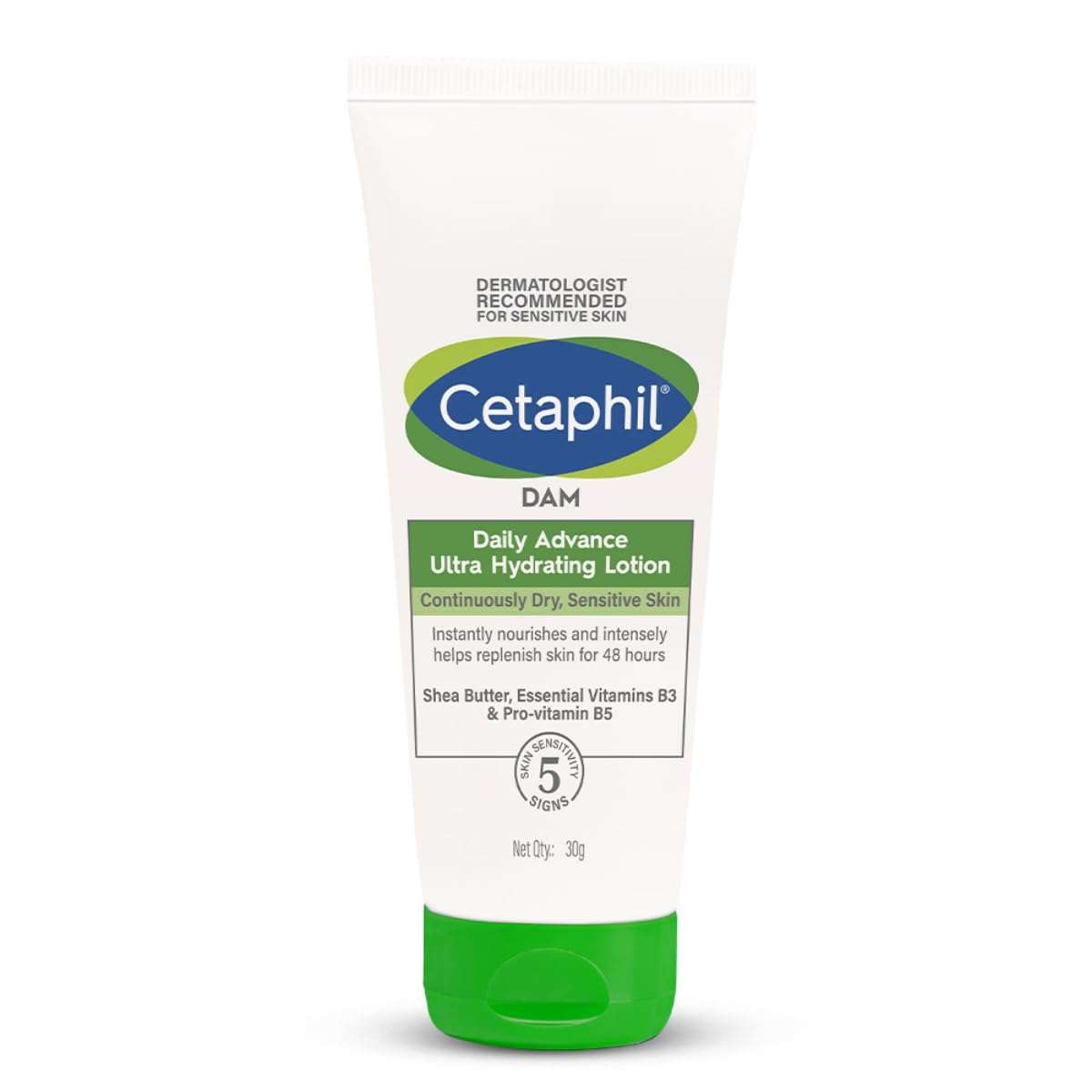 Cetaphil Daily Advance Ultra Hydrating Lotion For Dry/Sensitive Skin, Long Lasting Moisturizer For Face & Body, Multi, 100 G
