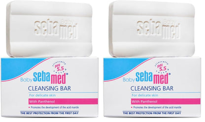 Sebamed Baby Cleansing Bar|pH 5.5 |Newborn bathing|Soap Free|Tear Free|100 gm