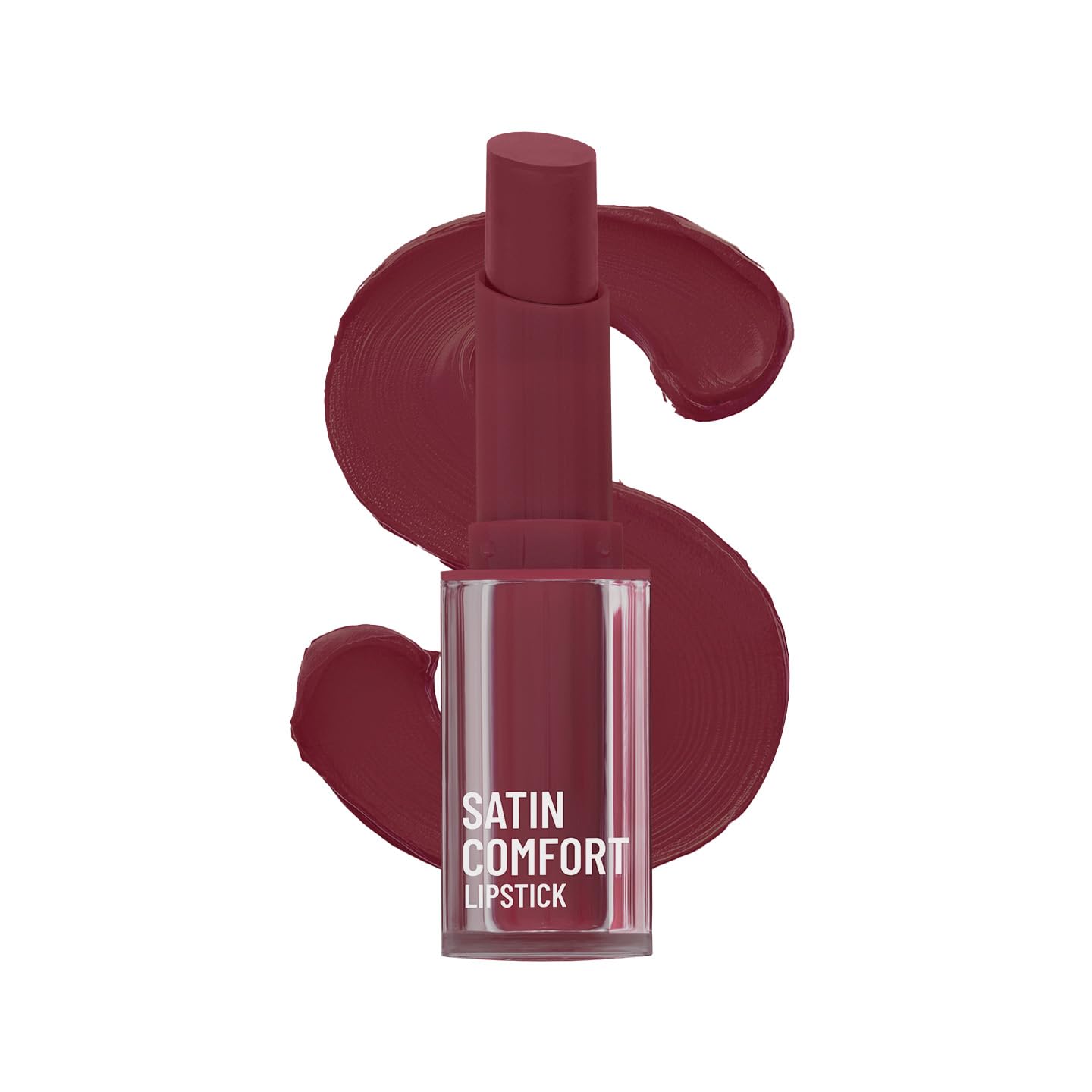 Swiss Beauty Satin Matte Lipstick, Hydrating, Roasted Brown, 3g