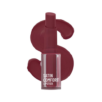 Swiss Beauty Satin Matte Lipstick, Hydrating, Roasted Brown, 3g