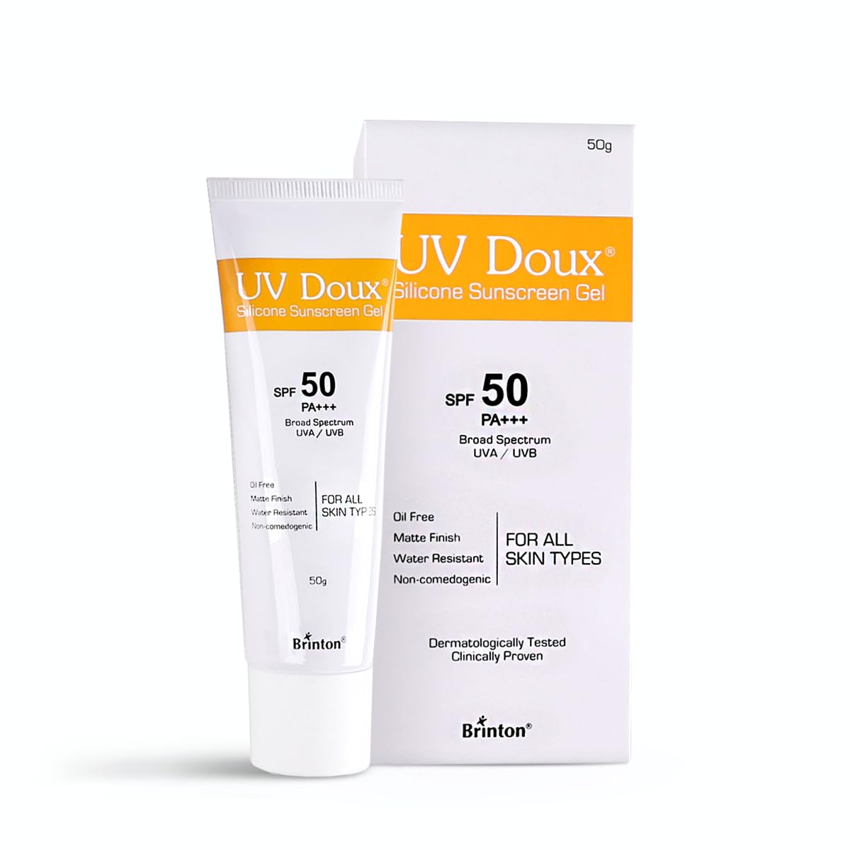 UV Doux Silicone Sunscreen Gel SPF 50 PA+++|India’s No.1 Dermatologist Recommended Brand|Invitro,In-Vivo Tested|UVA/UVB Protection, Benzene Free|No White Cast |Oily & Acne-Prone Skin |100 g