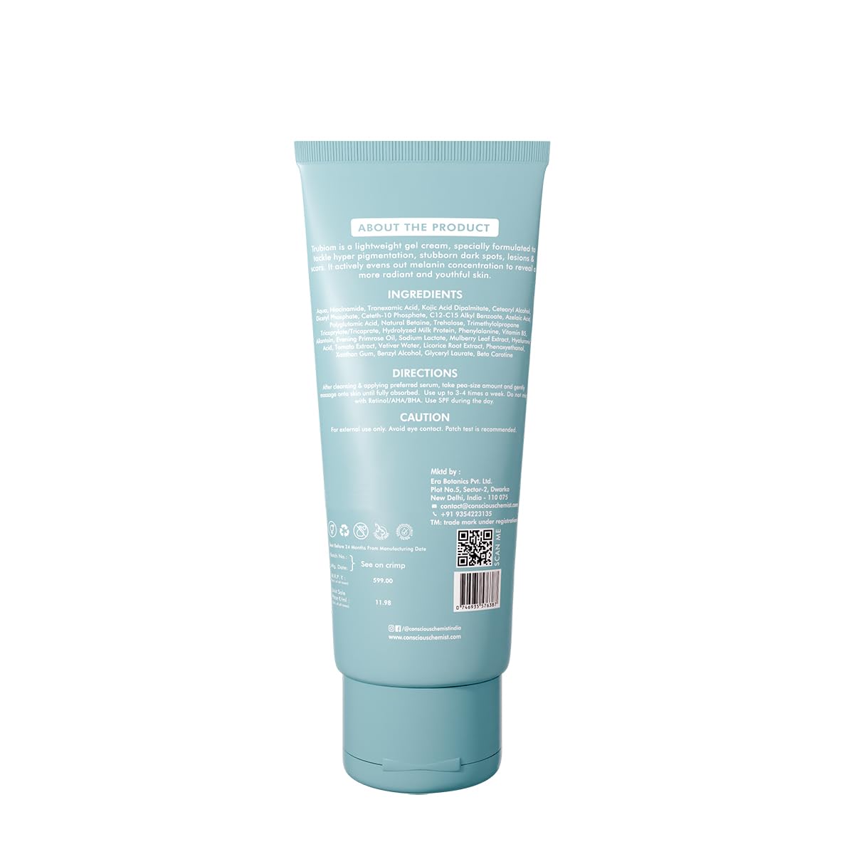 Conscious Chemist Kojic Acid Face Cream 50g Anti-Pigmentation Formula