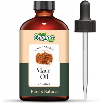 ORGANIC ZING Mace (Myristica Fragrans) Oil | Pure & Natural Essential Oil for Skin Care, Haircare, Aroma & Diffusers