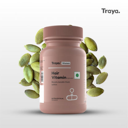 Traya Hair Vitamins for Women - Keratin & Biotin Hair Growth Supplements