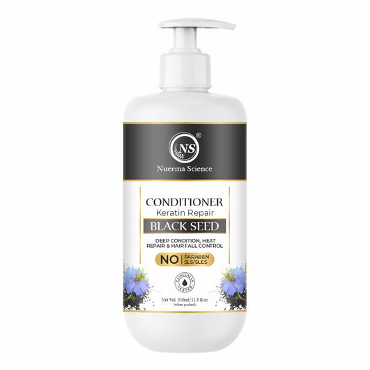 Nuerma Science Keratin Repair Black Seed Hair Conditioner to Deep Cleanse, Heat Repair & Hair Fall Control