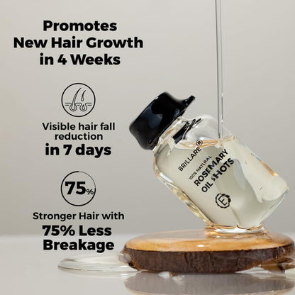 Brillare 20% Rosemary Oil Shots For Rapid Hair Growth