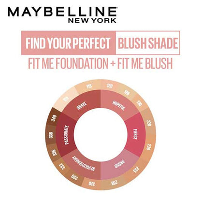 Maybelline New York New Fit Me Mono Blush, 16 hours Easy to Use Long-lasting Cheek Blush, Pigmented Creamy Powder Blush Formula, Natural and True to Tone Blush - 60 Passionate|4.5 grams