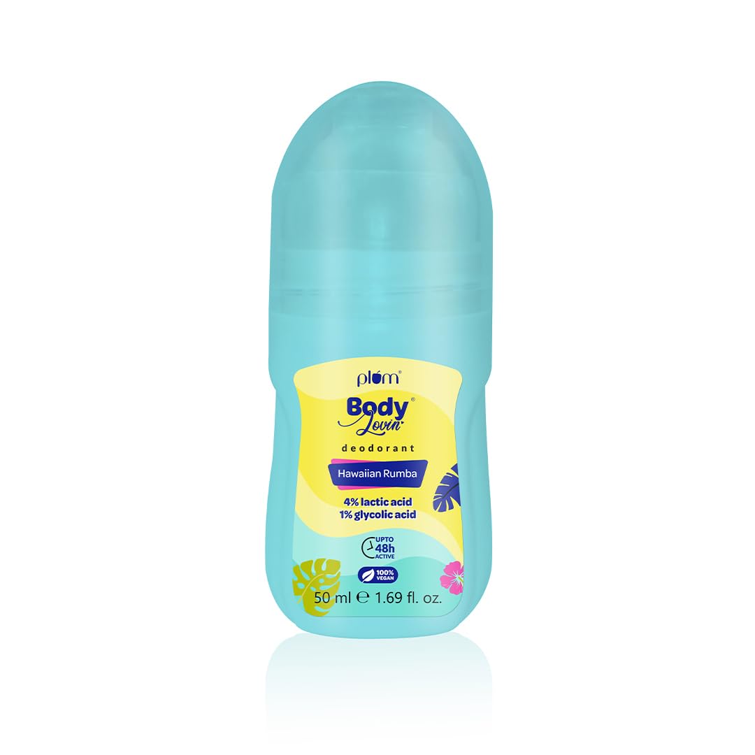 Plum Vanilla Vibes Underarm Roll-On for Women, 48H Odor Control, 50ml