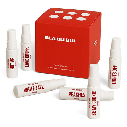 BLABLIBLU Perfume Gift set Mini Travel Trial Pack for Woman|6x7ml|Long-Lasting Parfum Fragrances - better than EDP, EDT & EDC |Perfume For Women|Citrus, Floral & Fresh Notes