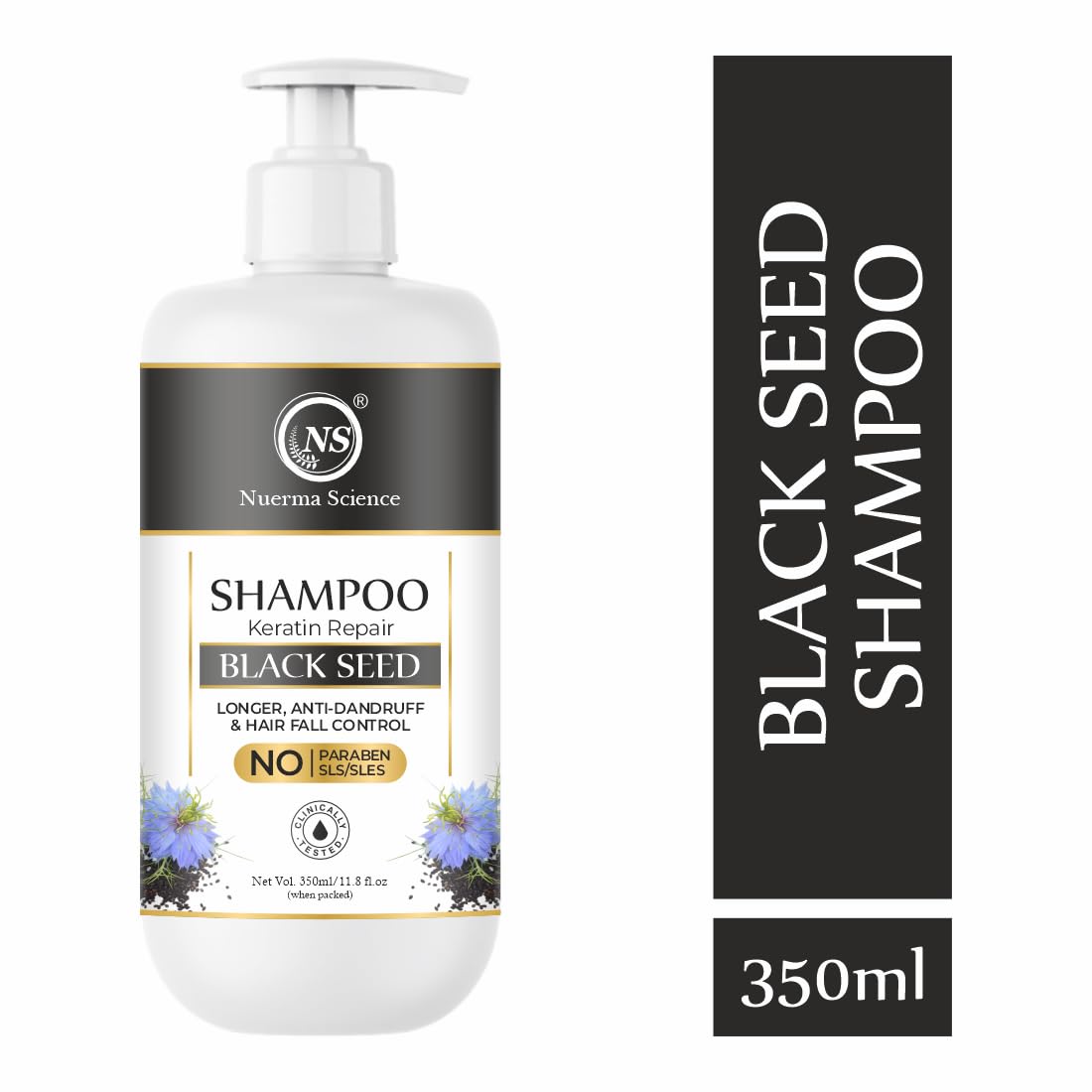 Nuerma Science Sulphate Free Keratin Repair Black Seed Shampoo For Keratin Botox and Coloured Hair