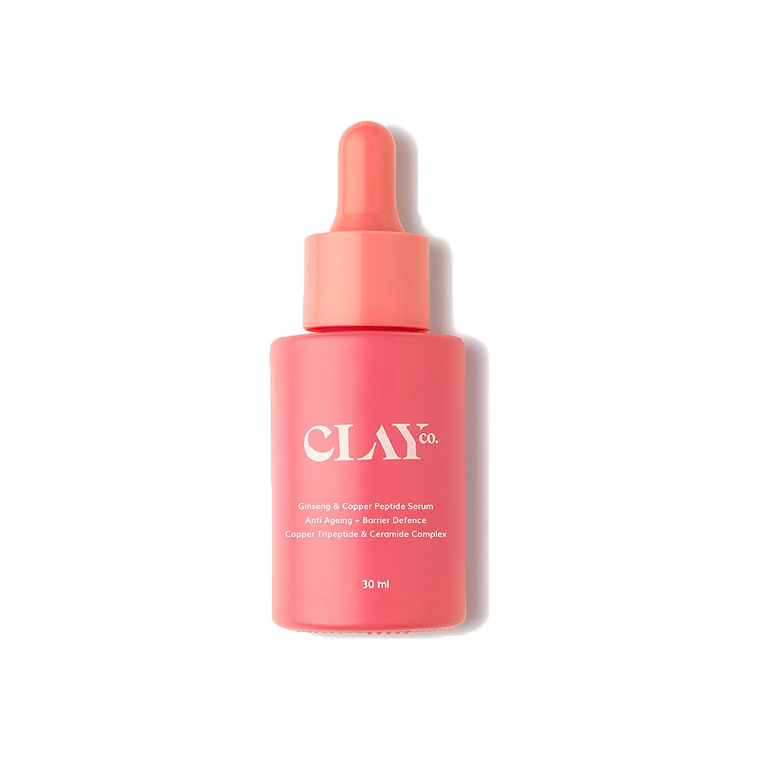 ClayCo Ginseng & 2% Copper Peptide Power Serum | Collagen-Boost, Barrier-Repair & Skin Renewal Serum | 30 ml