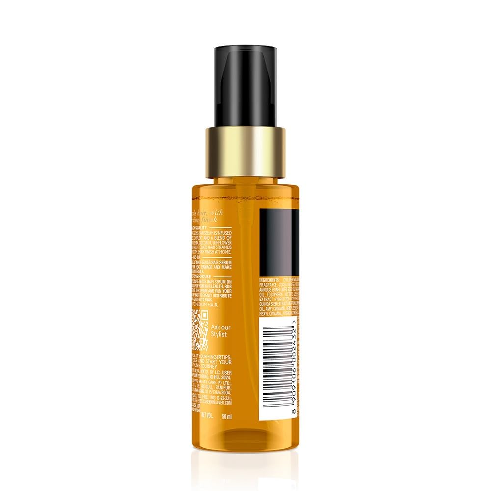 TRESemmé Gloss Ultimate Ultra Shine Hair Serum 50ml with Macadamia Oil & Vitamin E|| for Super shiny Finish