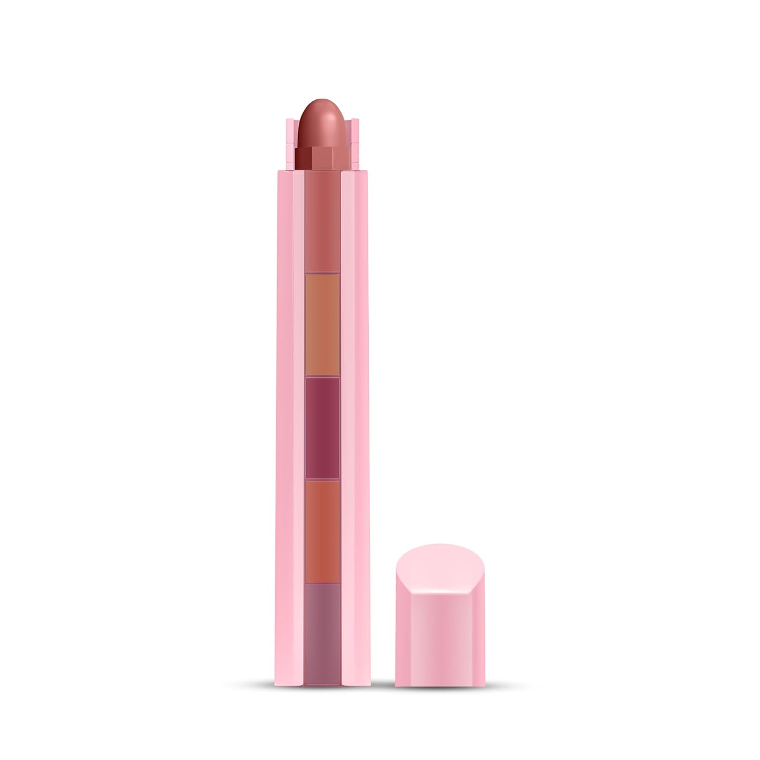 RENEE Everyday Fab 5 5-in-1 Nude Matte Lipstick | 5 Shades In 1 Stick, Matte Finish, Intense Colour Pay-off | Creamy Formula, Glides Easily, One Stroke Application | With Jojoba Oil & Vitamin E | 7.5 g