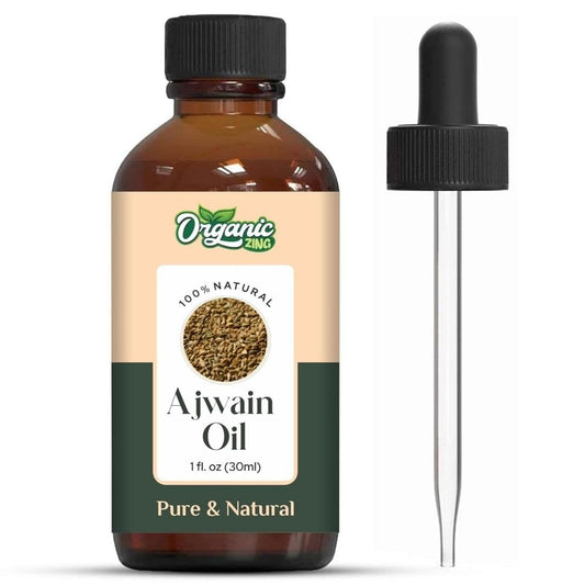Organic Zing Ajwain (Trachyspermum Ammi) Oil | Pure & Natural Essential Oil for Skincare, Hair Care & Massage