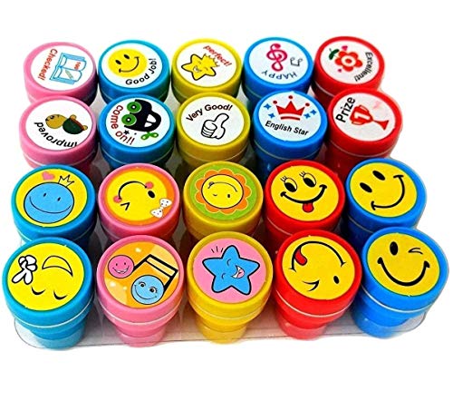 Oytra 20 Piece Stamps for Kids and Motivation Reward Art Teachers Students Birthday Gift Craft Scrapbooking