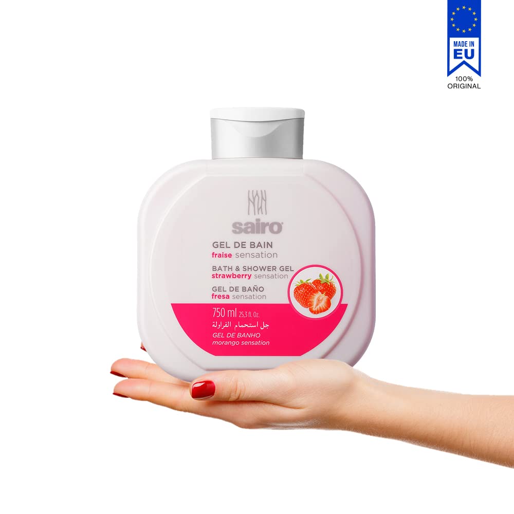 Sairo Strawberry Bath & Shower Gel 750ml - Nourishing, All Skin Types