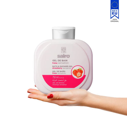 Sairo Strawberry Bath & Shower Gel 750ml - Nourishing, All Skin Types