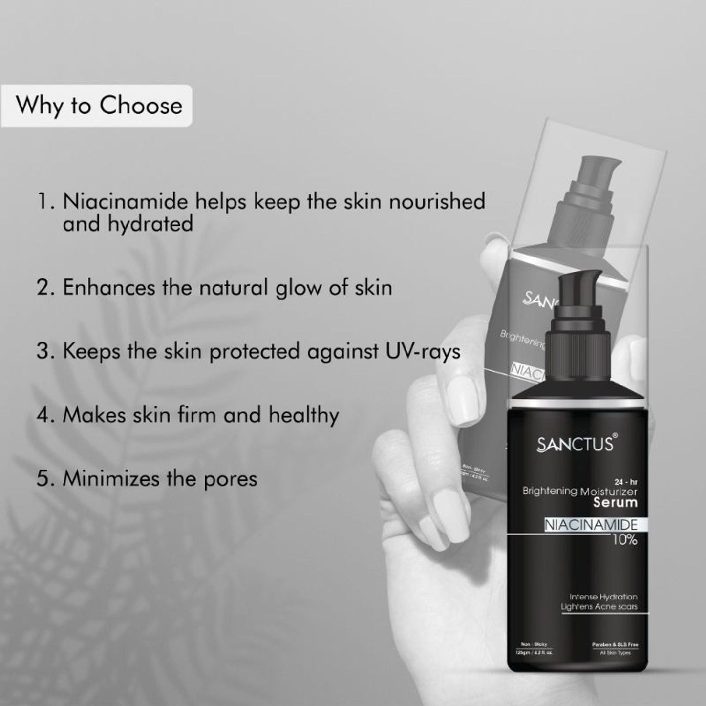 SANCTUS 24-Hr Brightening 10% Niacinamide Moisturizer Serum Lotion