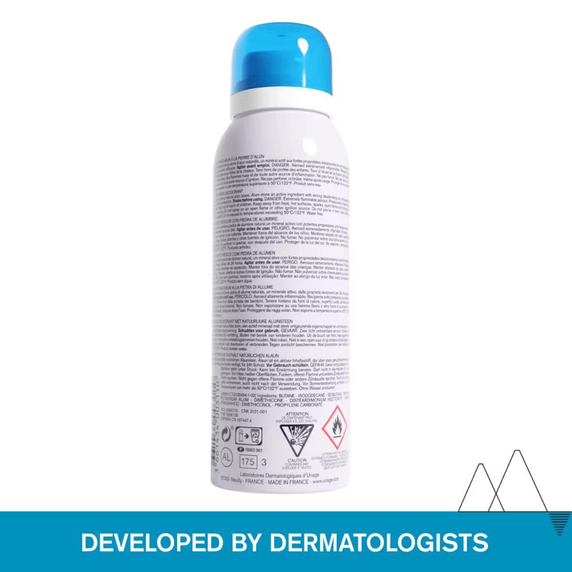 Uriage Fresh Body Deodorant Spray with Alum & Sweet Almond Oil Dermat Recommended for Sensitive Skin