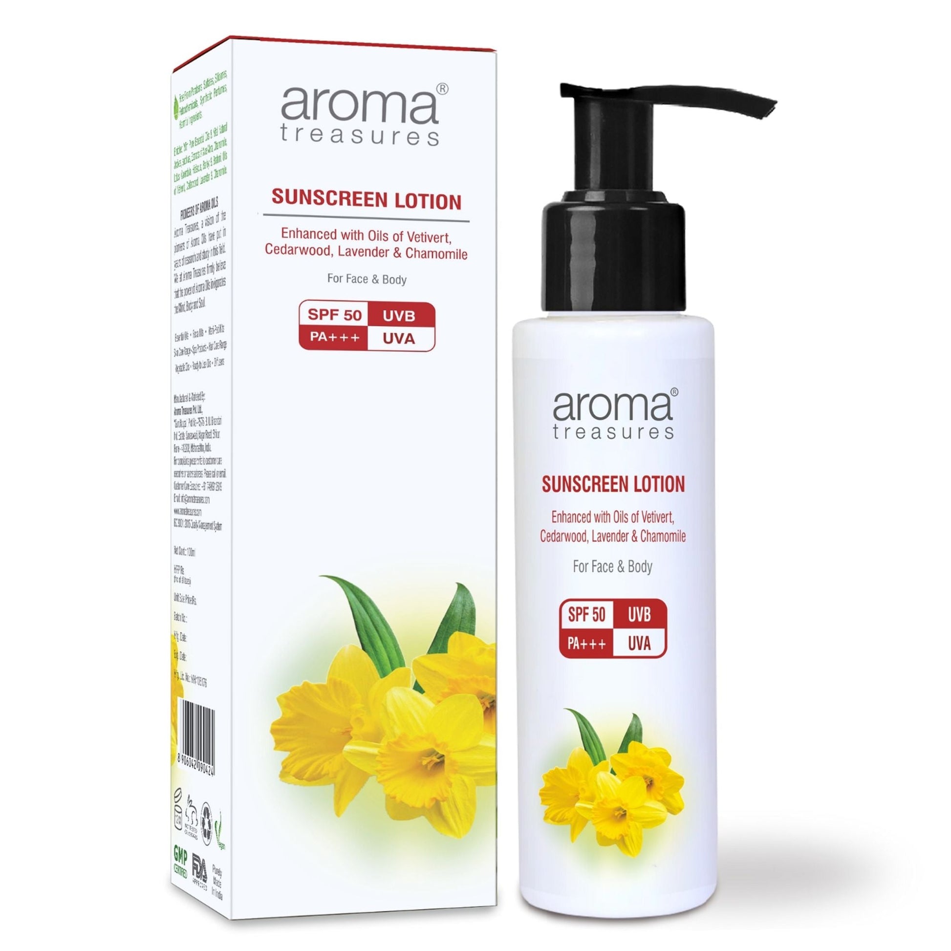 Aroma Treasures Sunscreen Lotion Spf 50 Pa+++ Uvb Uva