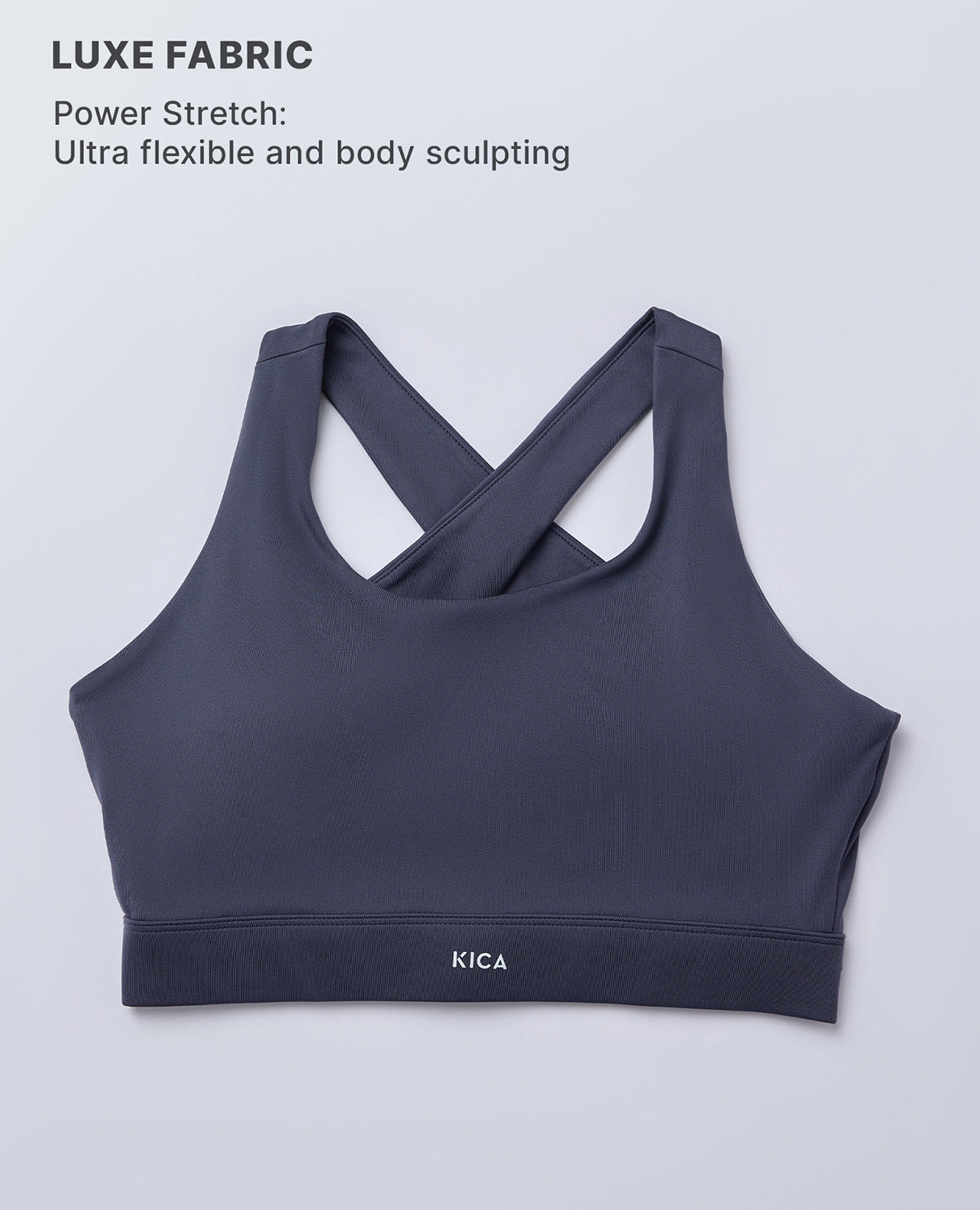 Luxe Crostini Full Coverage And High-Impact Sports Bra Grey