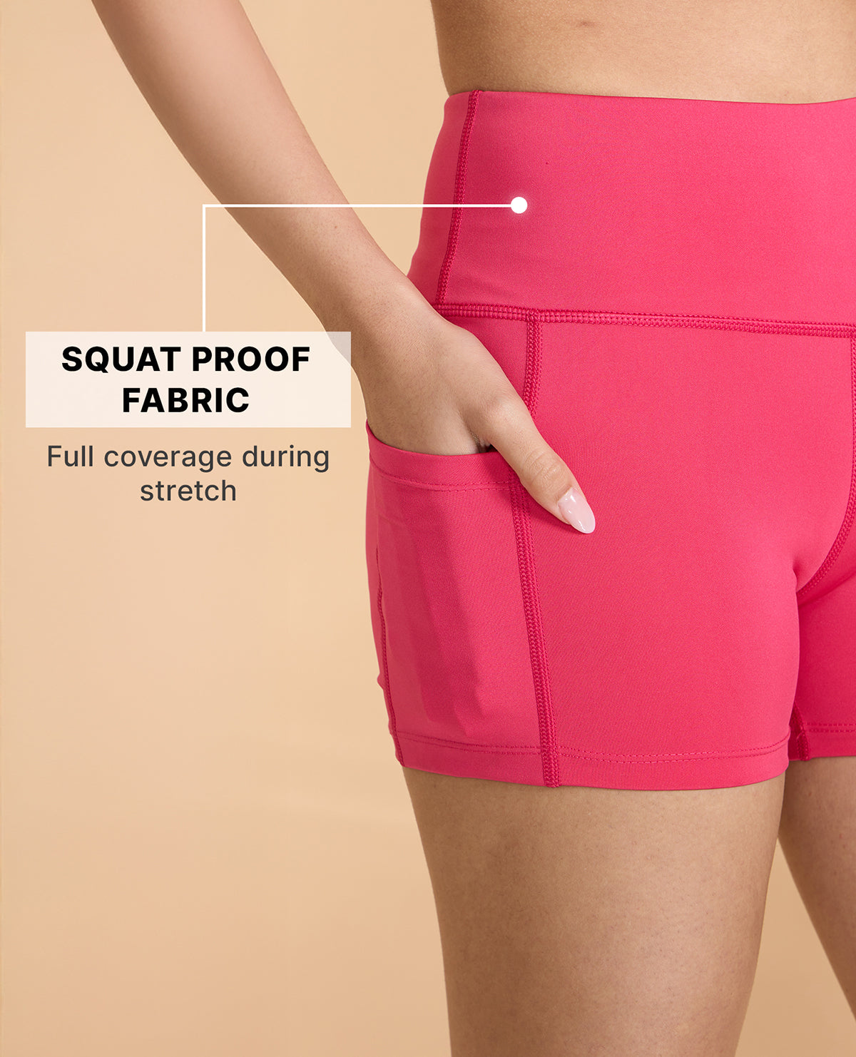 Kica High-Waisted Workout Booty Shorts Apple