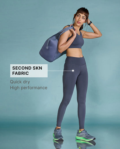High-Waisted Workout Leggings Grey