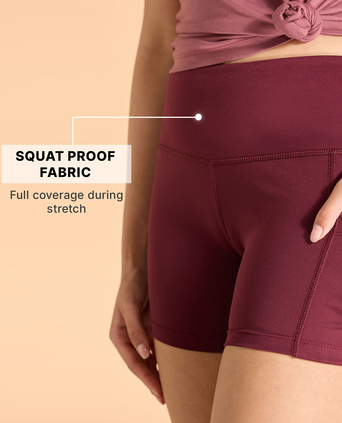 Kica High-Waisted Workout Booty Shorts Plum