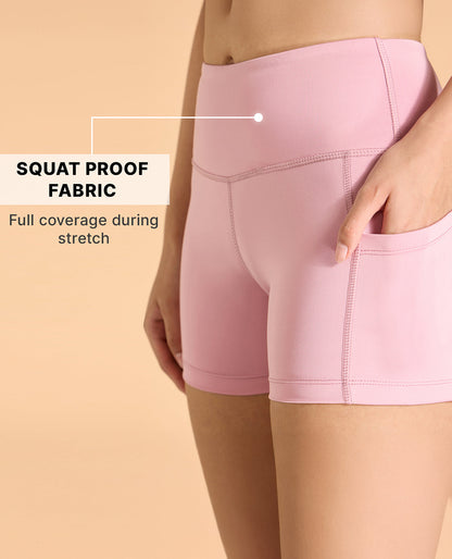 Kica High-Waisted Workout Booty Shorts Pink