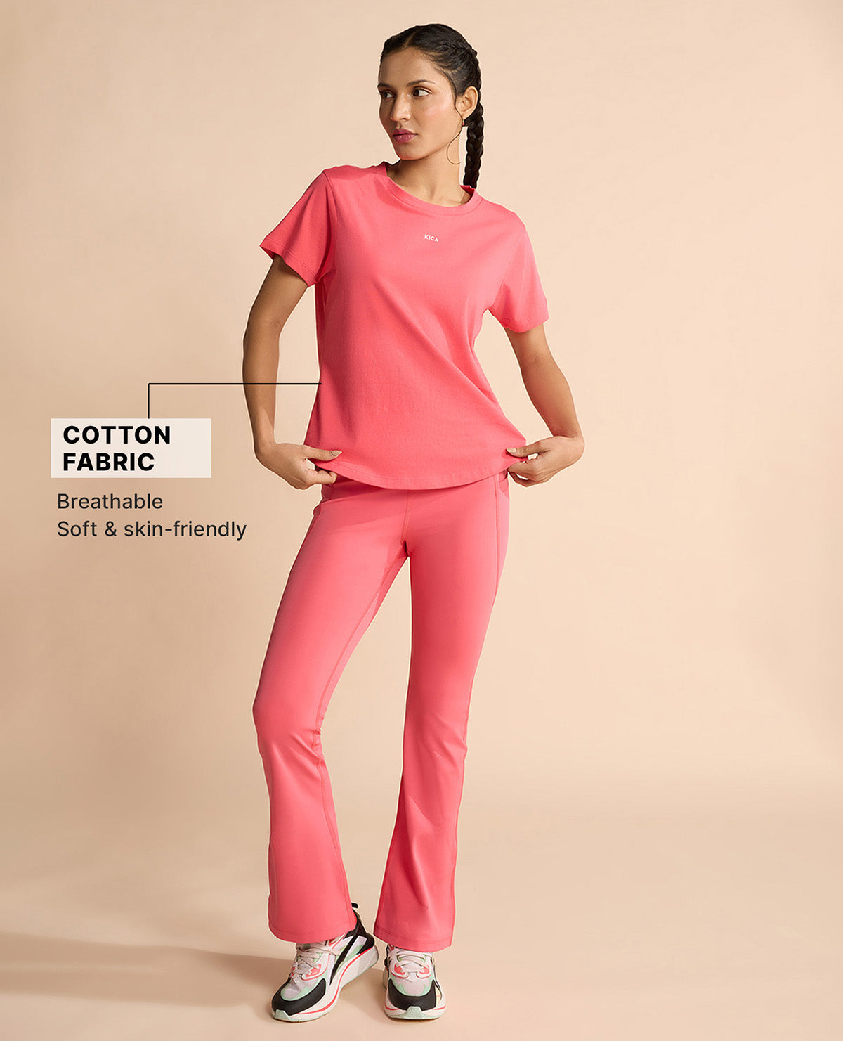 Kica Cotton Regular Fit Top With Flattering Hip Coverage Apple