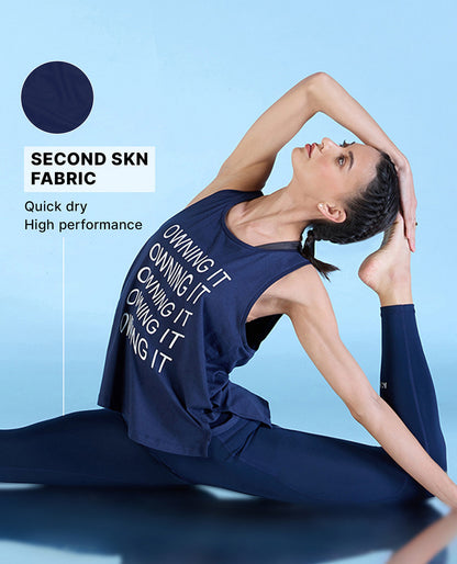 Mid Rise Criss Cross Leggings Navy Blue