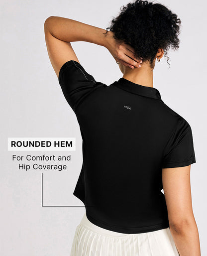 Quick-Dry Polo Top Black