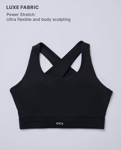 Luxe Crostini Full Coverage And High-Impact Sports Bra Black