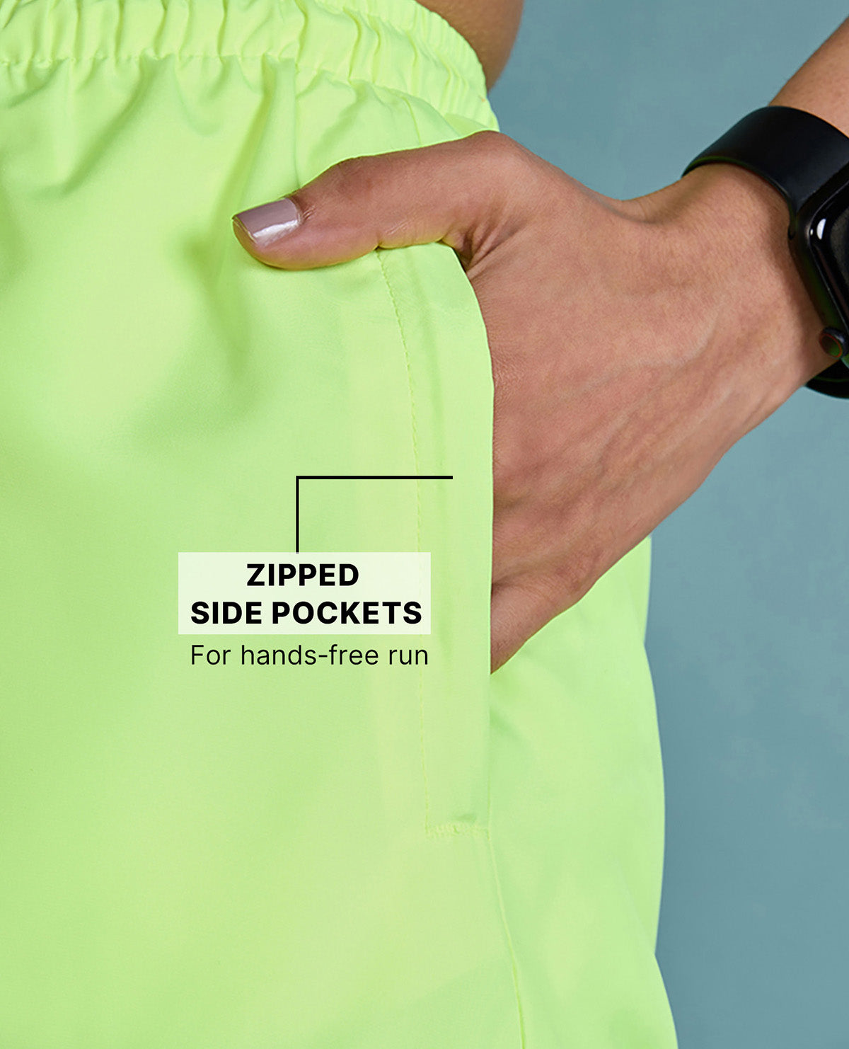Kica Quick Dry Running Shorts Neon