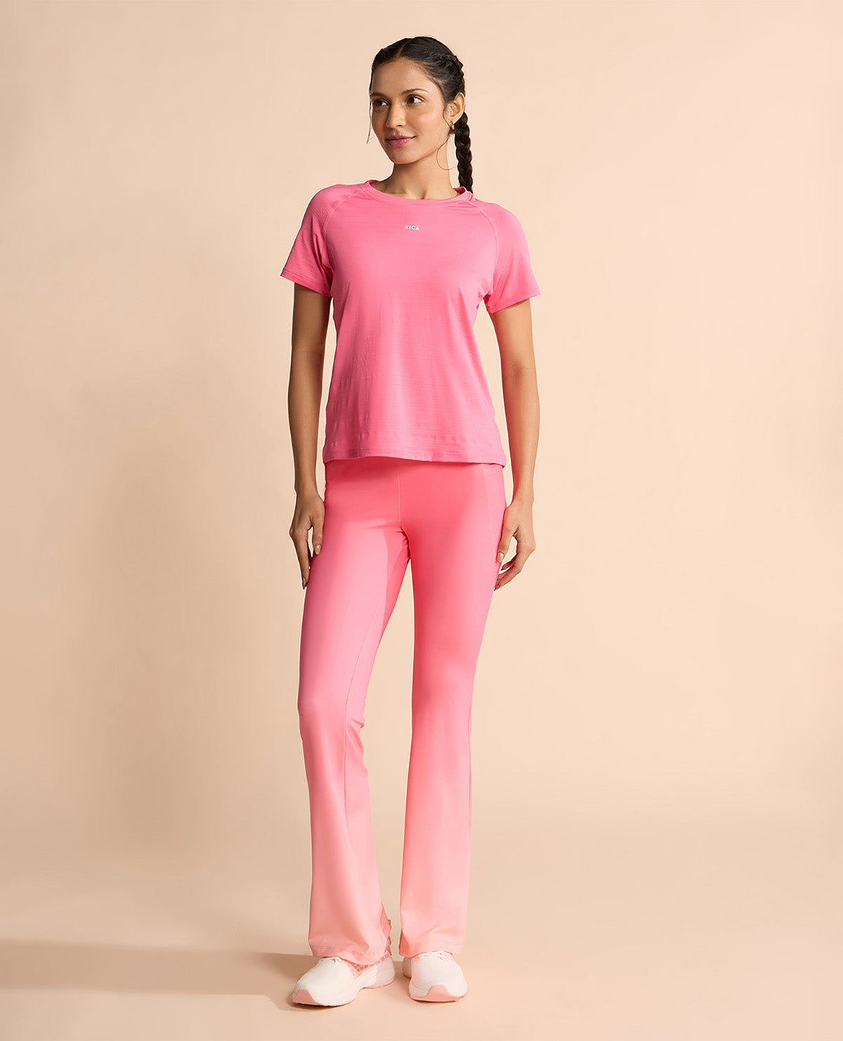 Kica Regular Fit Active Top in Dry Fit Fabric Pink