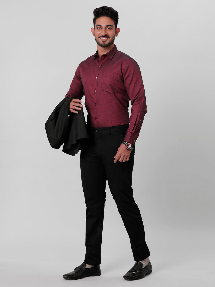 Men Linen Cotton Black Pant with Trim Fit  LC2