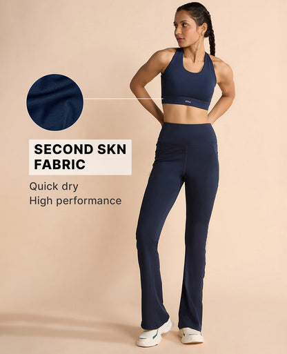 Crostini Full Coverage Sports Bra Navy Blue