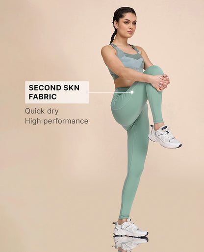 High-Waisted Workout Leggings Sky