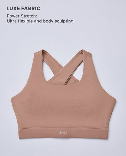Luxe Crostini Full Coverage And High-Impact Sports Bra Nude