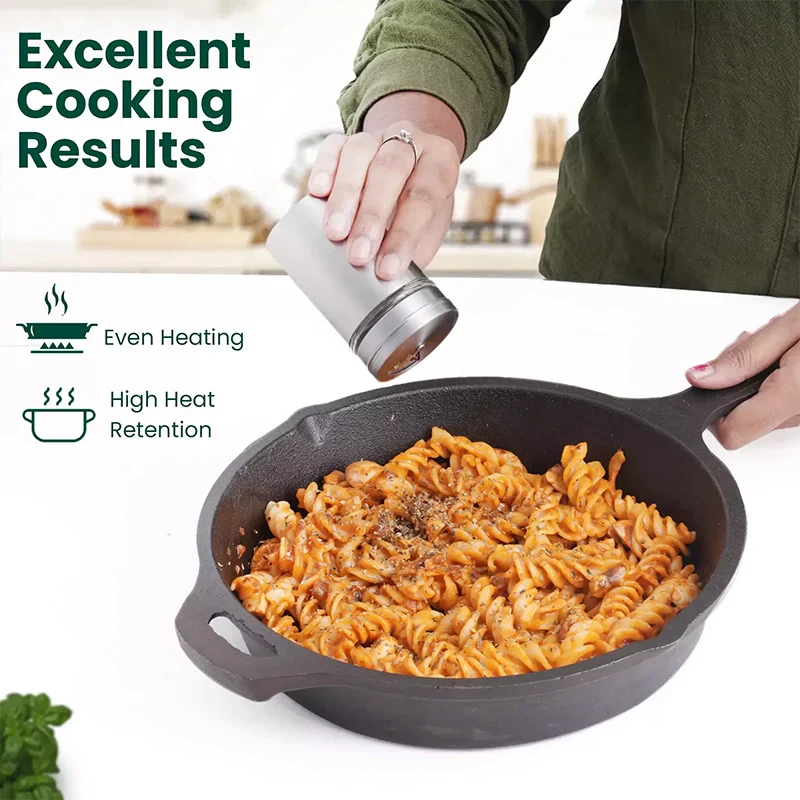 The Indus Valley CASTrong Cast Iron Cookware Set: Tadka Pan + Cast Iron Tawa With Handle (Pre Seasoned) + Cast Iron Kadai Wok Model + Cast Iron Fry Pan, Kitchen set for Home, 100% Pure, Toxin-free