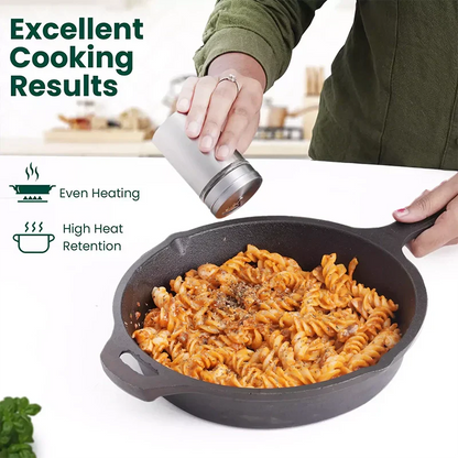 The Indus Valley CASTrong Cast Iron Cookware Set: Tawa + Fry Pan + Wok Kadai, Kitchen set for Home, Pre-seasoned,100% Pure Cast Iron Cookware,Toxin-free Pots and Pans,Tadka Pan