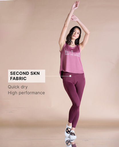 High-Waisted Workout Leggings Plum