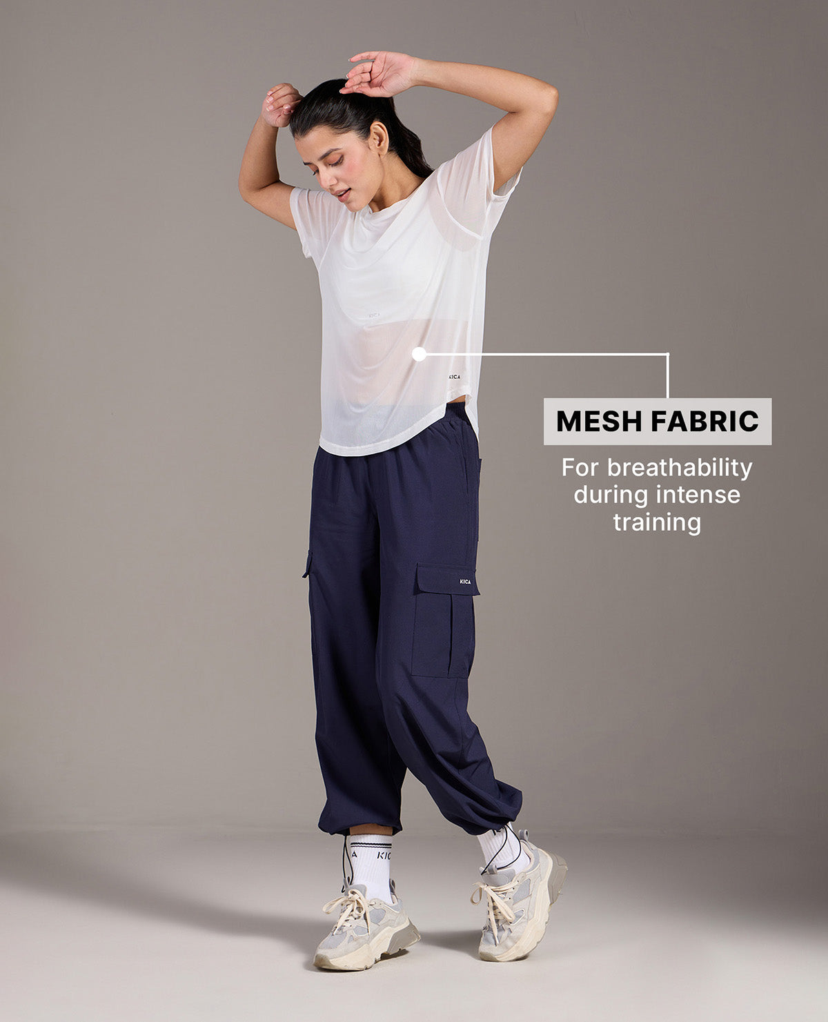 Kica Quick Dry Mesh Sporty Top White