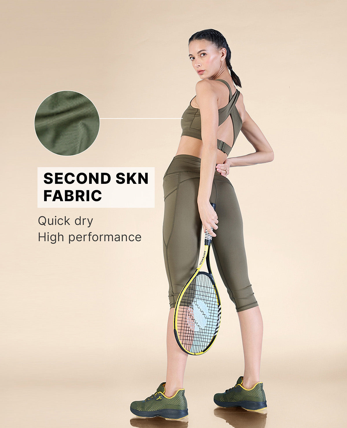Crostini Full Coverage Sports Bra Olive