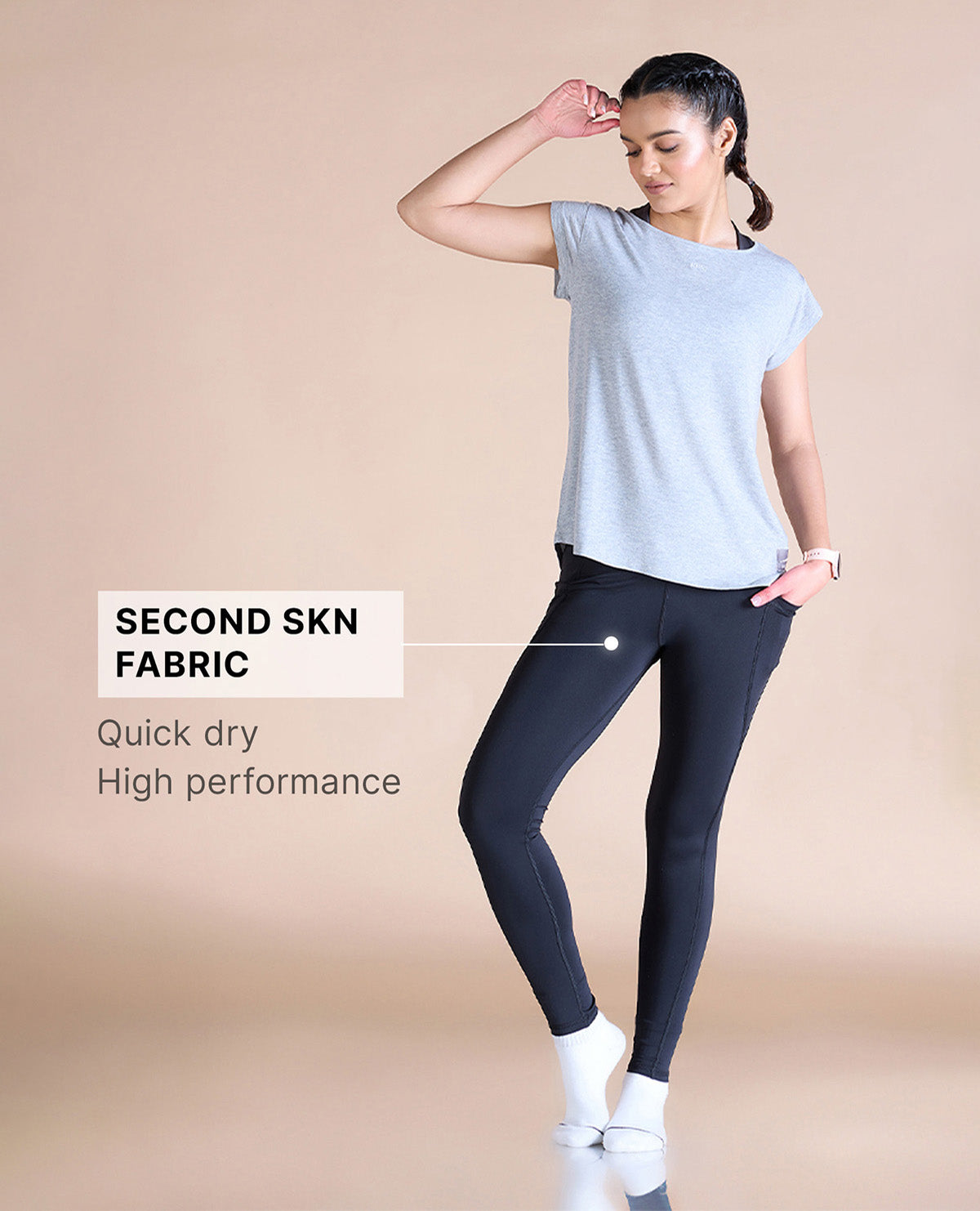 High-Waisted Workout Leggings Black