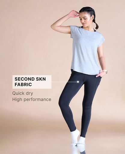 High-Waisted Workout Leggings Black
