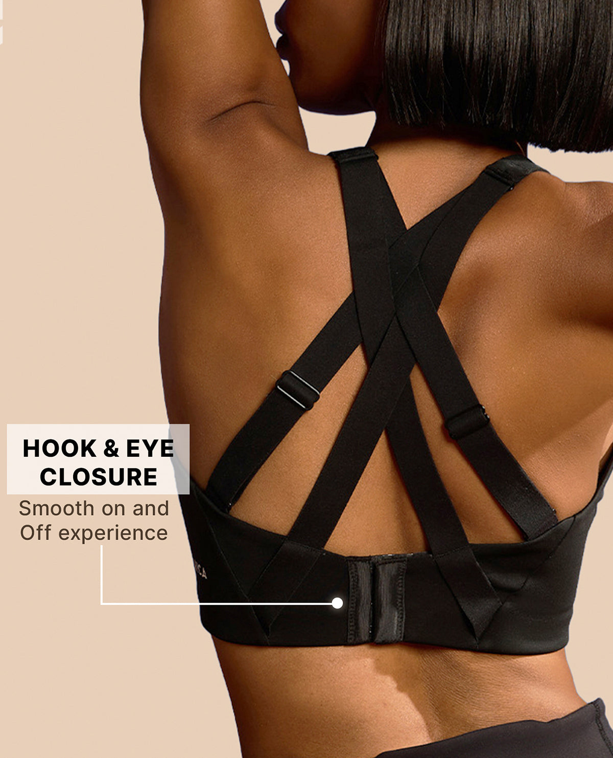 Kica Luxe Limitless High-Impact Sports Bra - Full Coverage Black