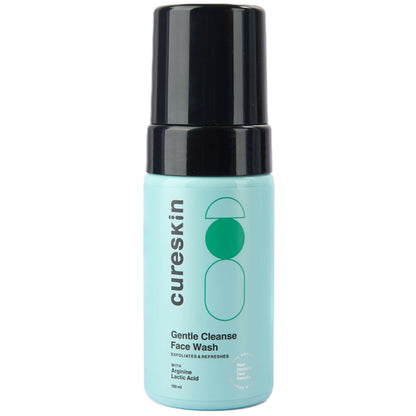 Cureskin Gentle Cleanse Brightening Face Wash with Lactic Acid AHA Foam