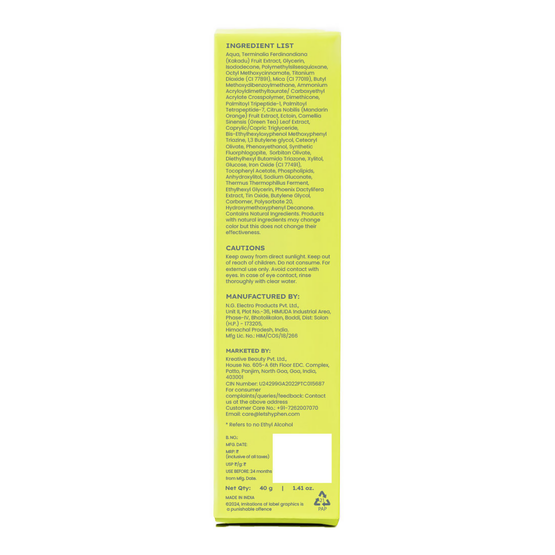 Hyphen Golden Hour Glow Sunscreen SPF 50 PA++++