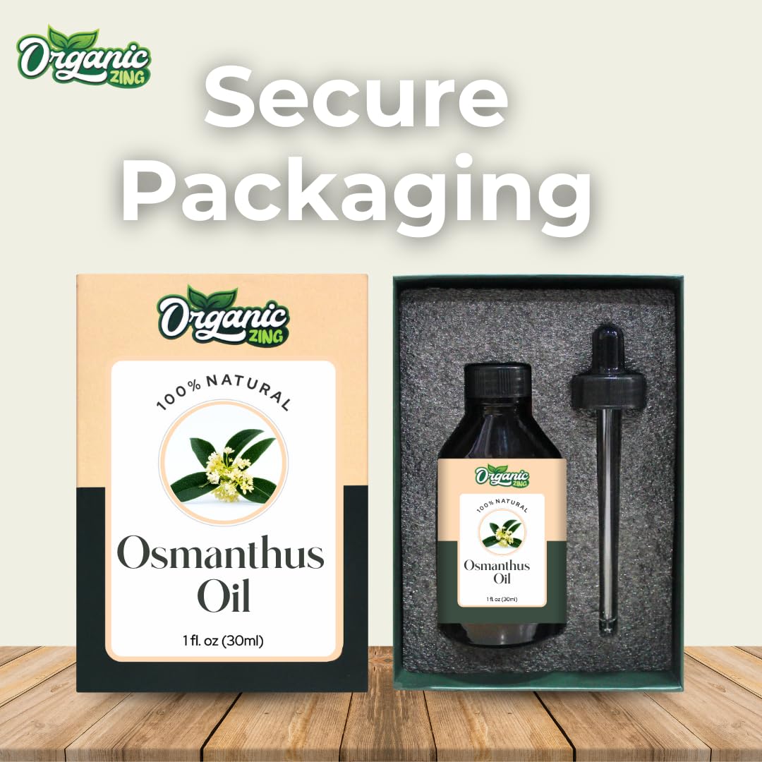 Organic Zing Osmanthus (Osmanthus fragrans) Oil | Pure & Natural Steam Distilled Essential Oil for Aroma, Diffusers & Skincare